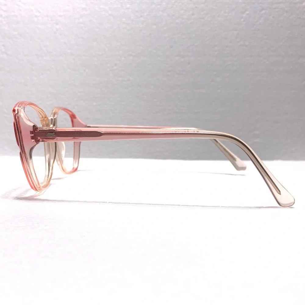 80's Vintage Pink Pastel Large Eyeglass Frames Pale Fair Freckled Girl